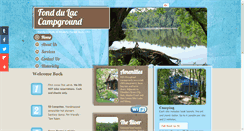 Desktop Screenshot of fonddulaccampground.com